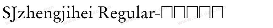SJzhengjihei Regular字体转换